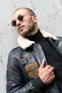 Blouson Homme Daytona Mythic + Fur Sheep Petrol Navy Blue