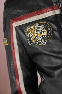Blouson Homme Daytona Philadelphia Lamb Vita Black/Red