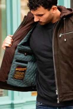 Blouson Homme Daytona Scaroni Hood Cow Madison Brown