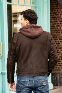 Blouson Homme Daytona Scaroni Hood Cow Madison Brown