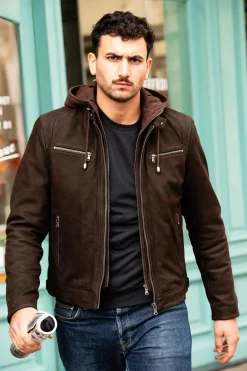 Blouson Homme Daytona Scaroni Hood Cow Madison Brown