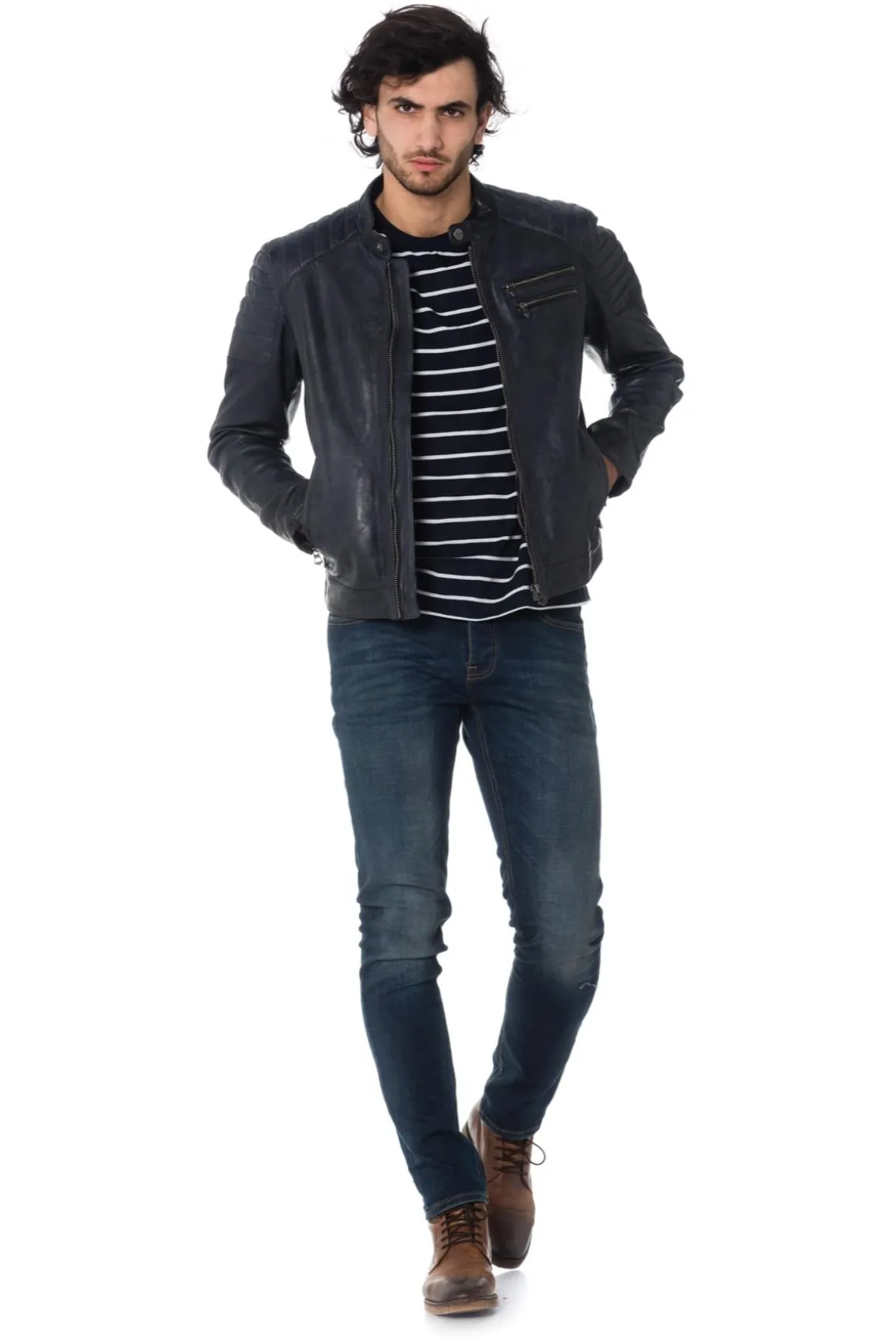 Blouson Homme Daytona Starget Lamb Paolo Midnight Blue
