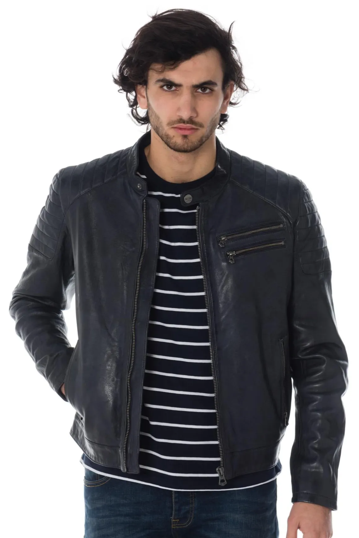 Blouson Homme Daytona Starget Lamb Paolo Midnight Blue