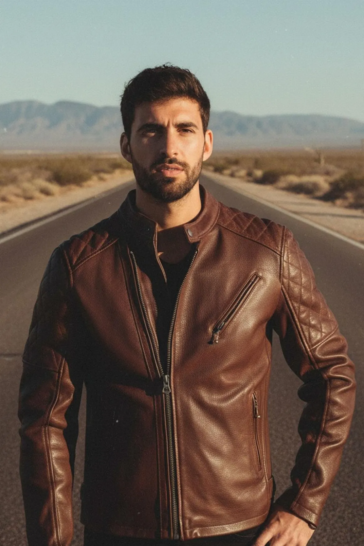 Blouson Homme Daytona Truckston Cow Veg Brandy
