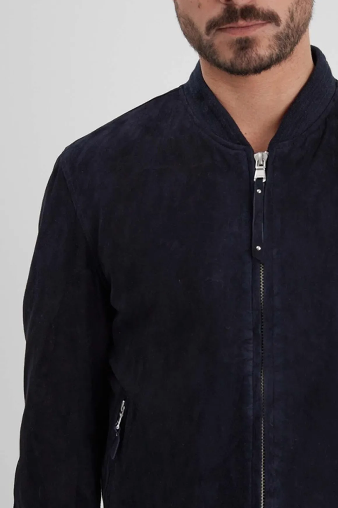 Blouson Homme Daytona Windon Goat Suede Navy