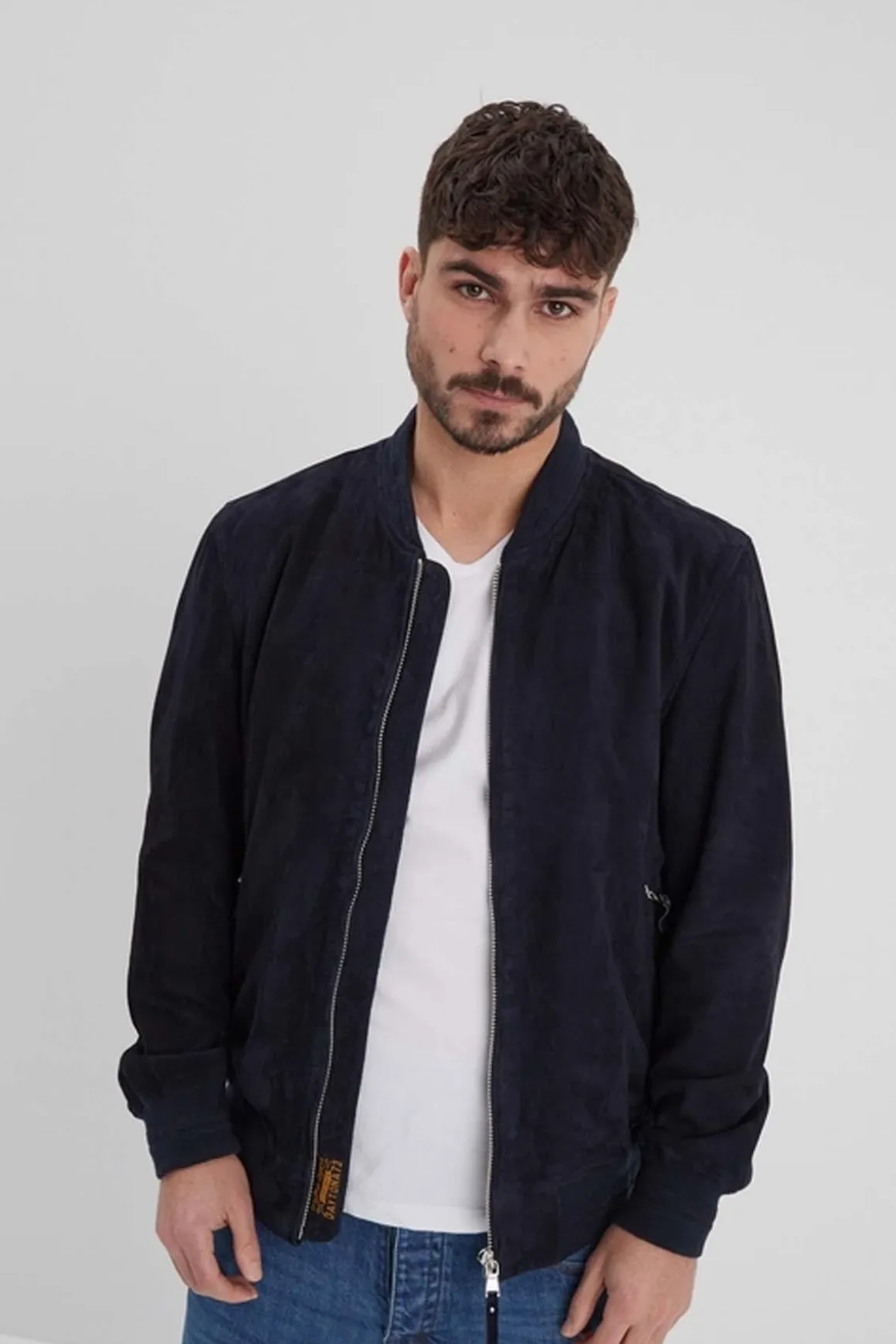 Blouson Homme Daytona Windon Goat Suede Navy