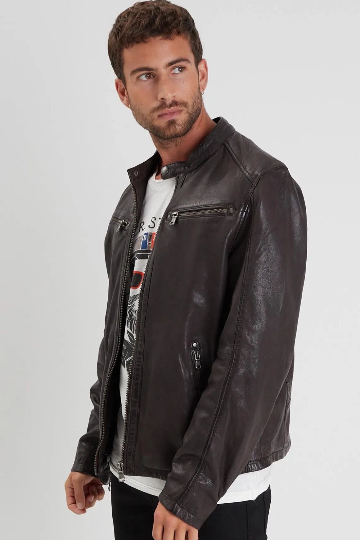 Blouson Homme Daytona Winston Hood Lamb Vita R.brown