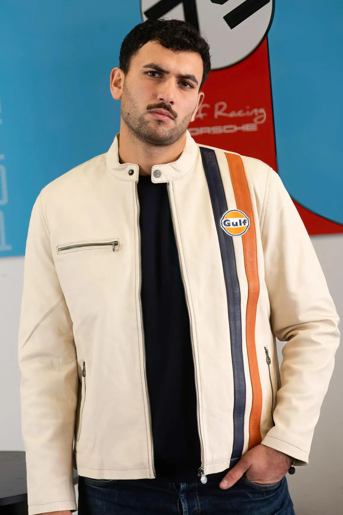Blouson Homme Gulf Roadmaster Jacket Light Beige