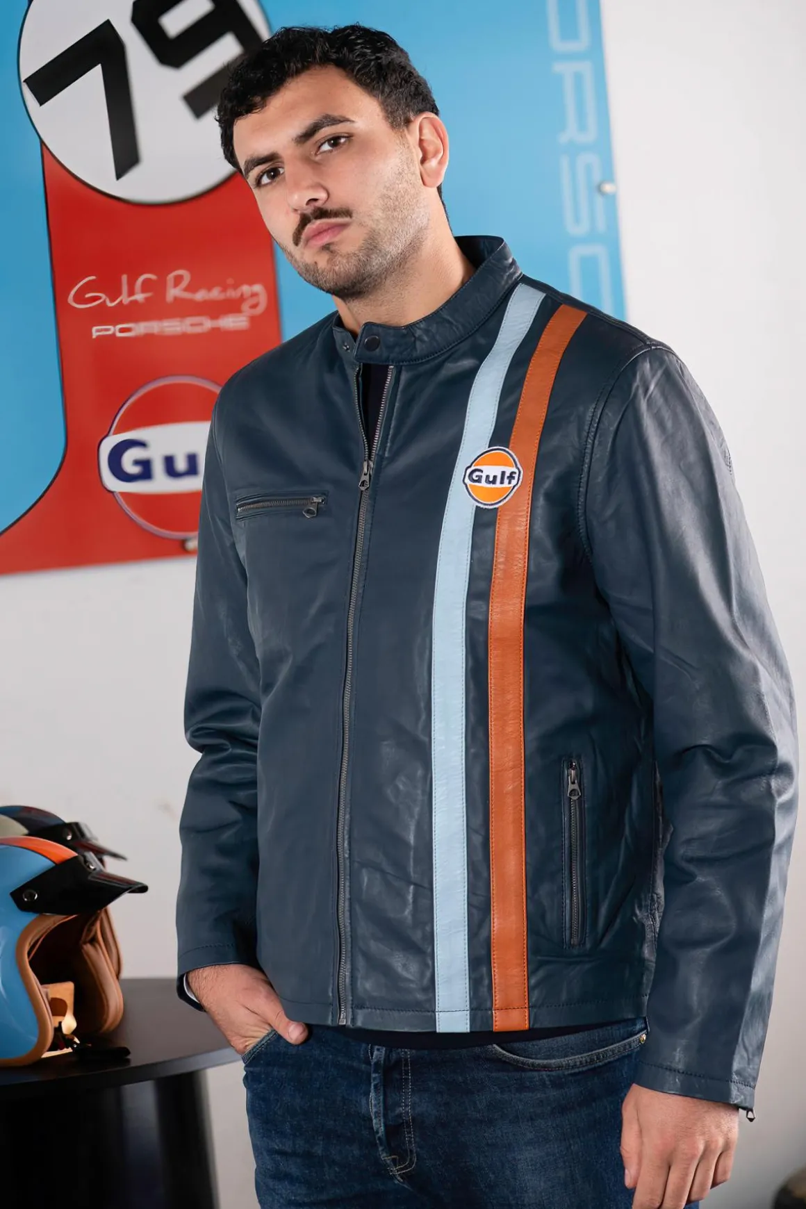Blouson Homme Gulf Roadmaster Jacket Navy