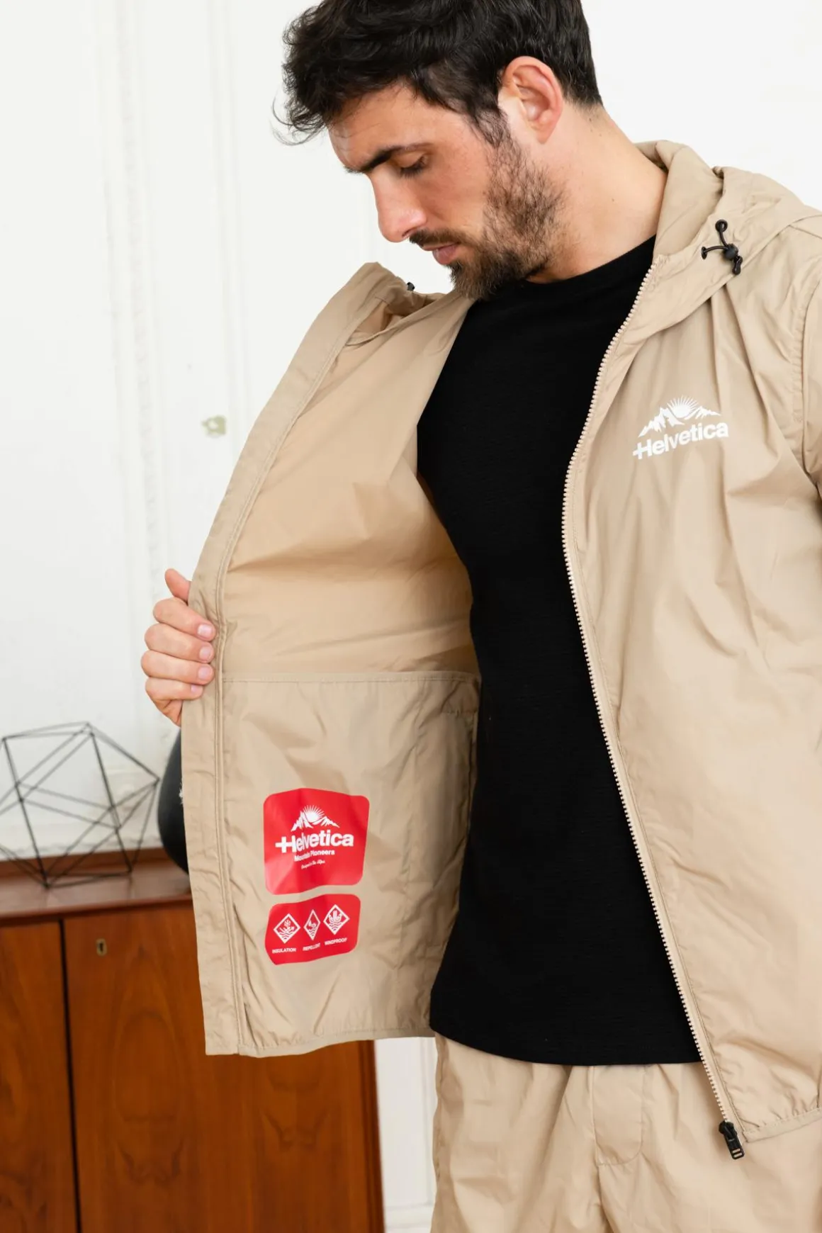 Blouson Homme Helvetica Mountain Pioneers Blum Beige