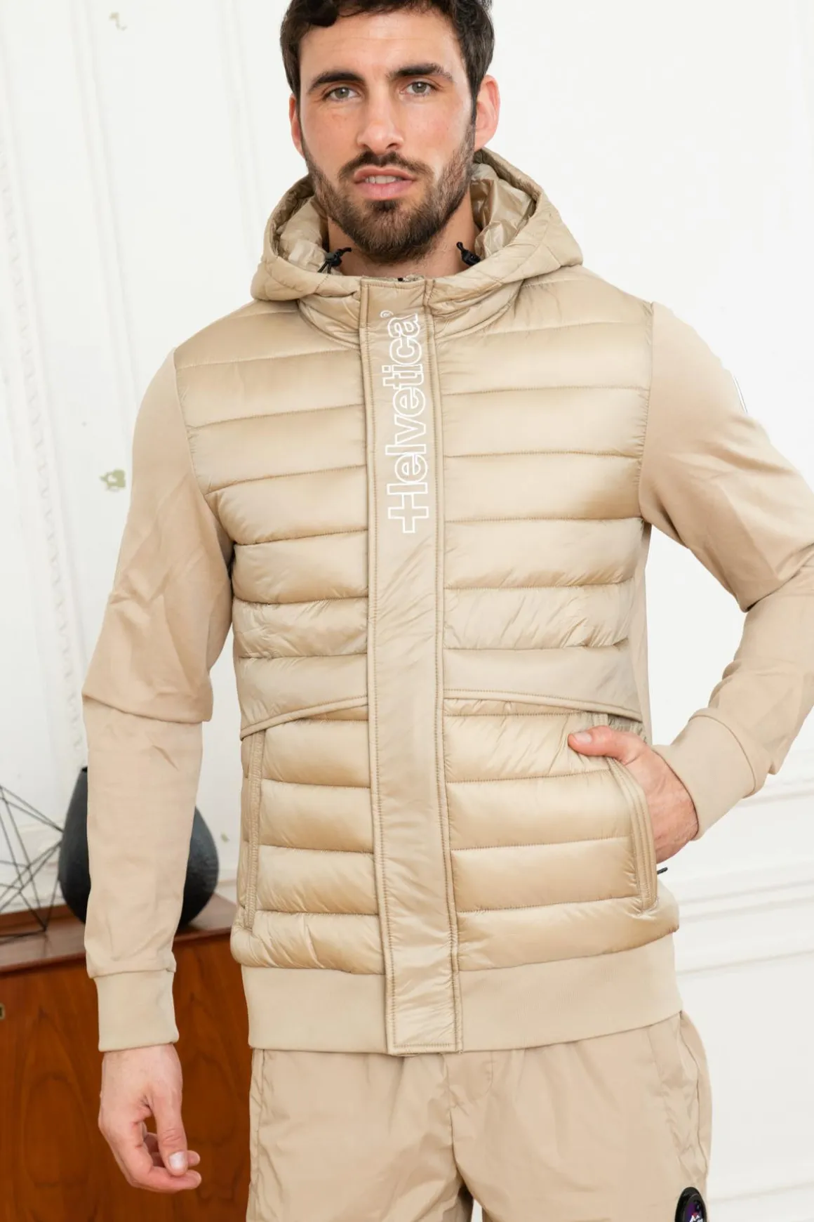 Blouson Homme Helvetica Mountain Pioneers West Beige