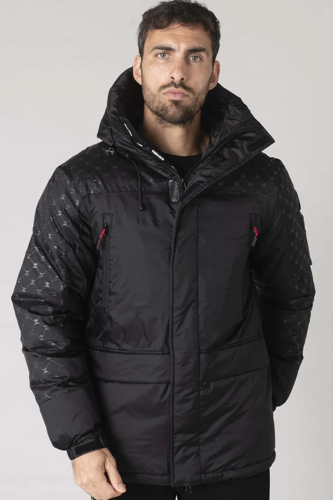 Blouson Homme Helvetica Mountain Pioneers Alaska2 Black Print
