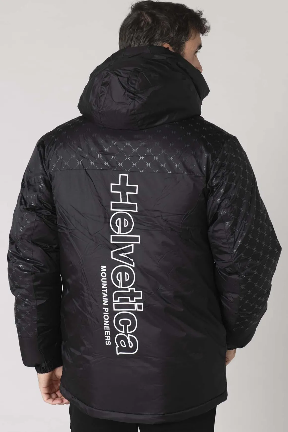 Blouson Homme Helvetica Mountain Pioneers Alaska2 Black Print