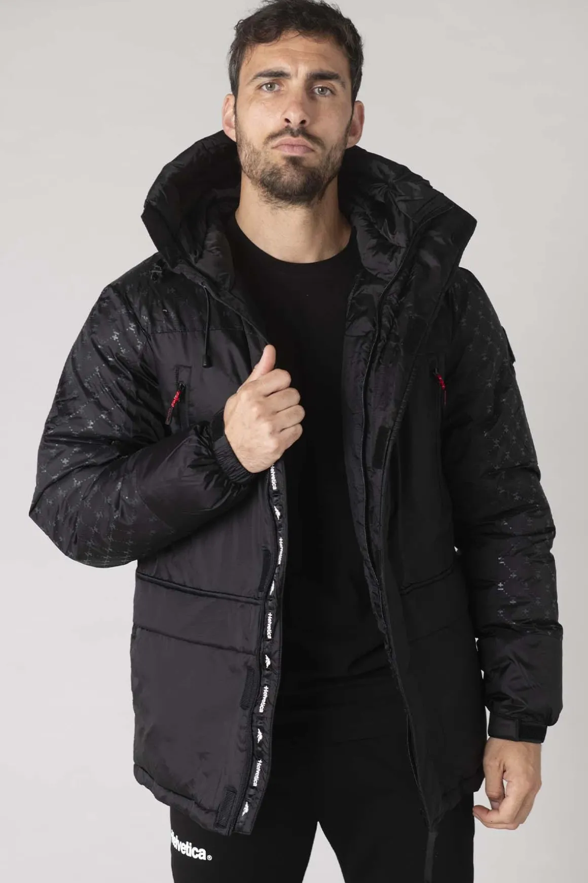 Blouson Homme Helvetica Mountain Pioneers Alaska2 Black Print