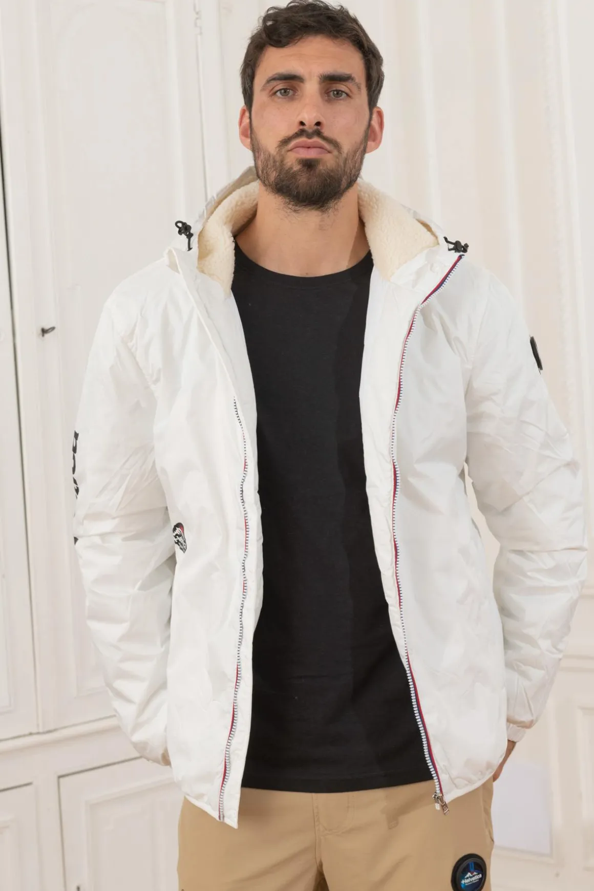 Blouson Homme Helvetica Mountain Pioneers Nils White
