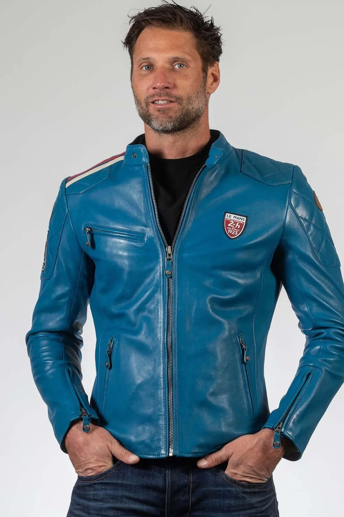 Blouson Homme 24H Le Mans Duff Sheep Crown Ocean Blue