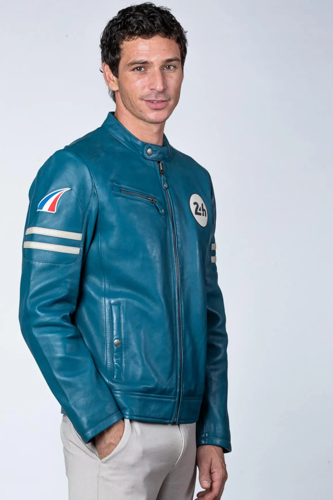 Blouson Homme 24H Le Mans Erwan Sheep Crown Ocean Blue