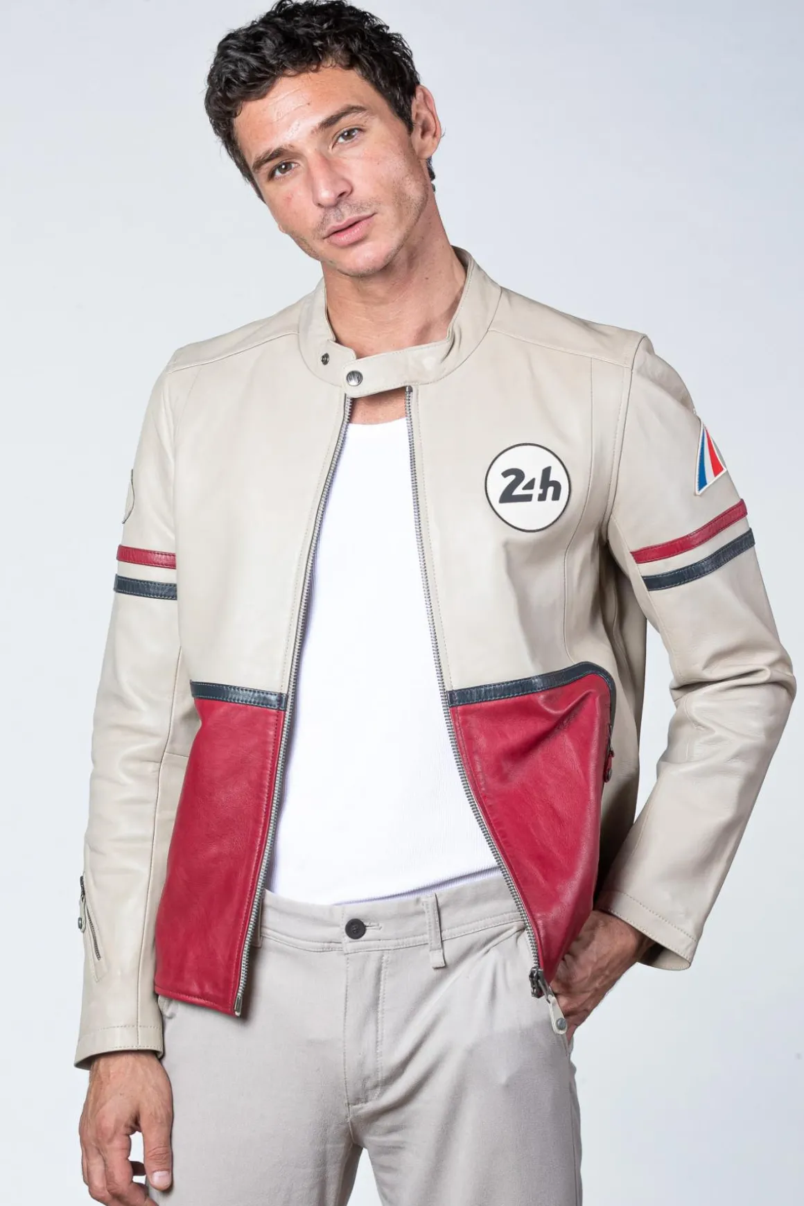 Blouson Homme 24H Le Mans Karl Sheep Crown Ecru/Racing