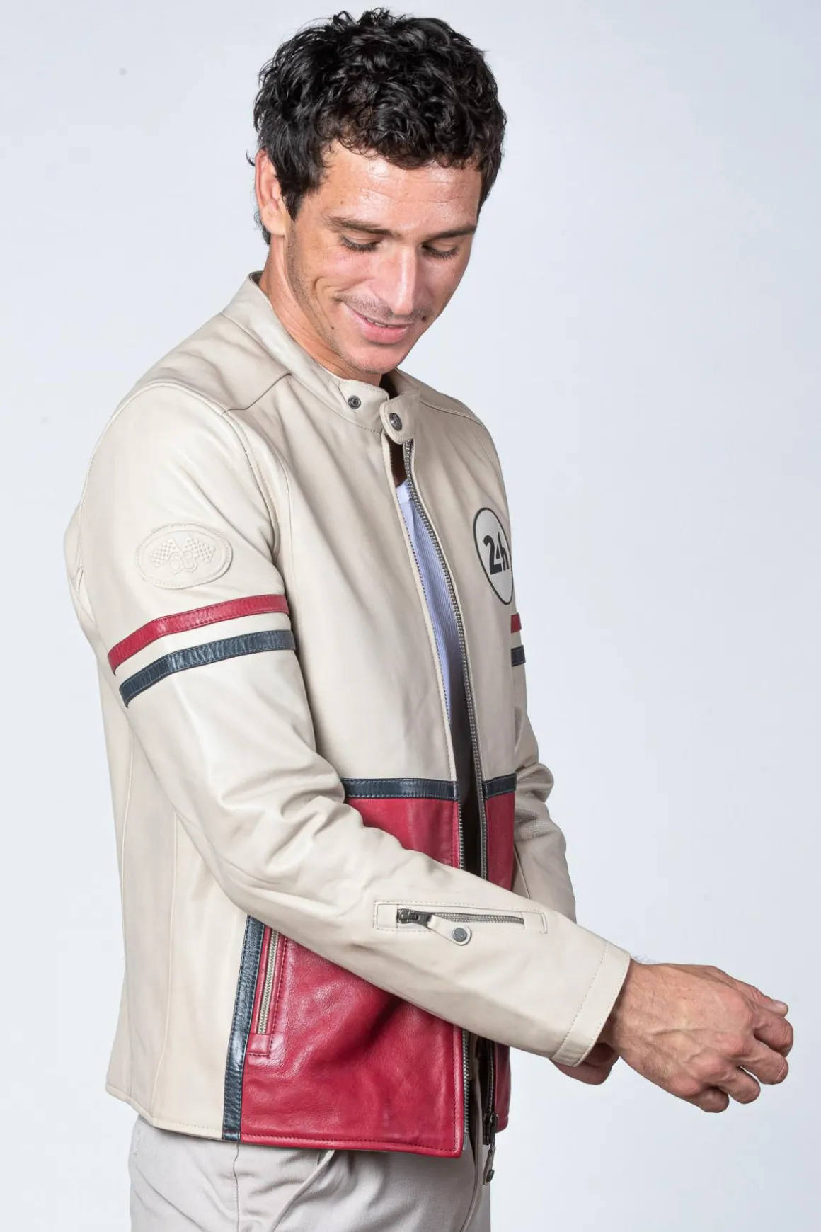 Blouson Homme 24H Le Mans Karl Sheep Crown Ecru/Racing