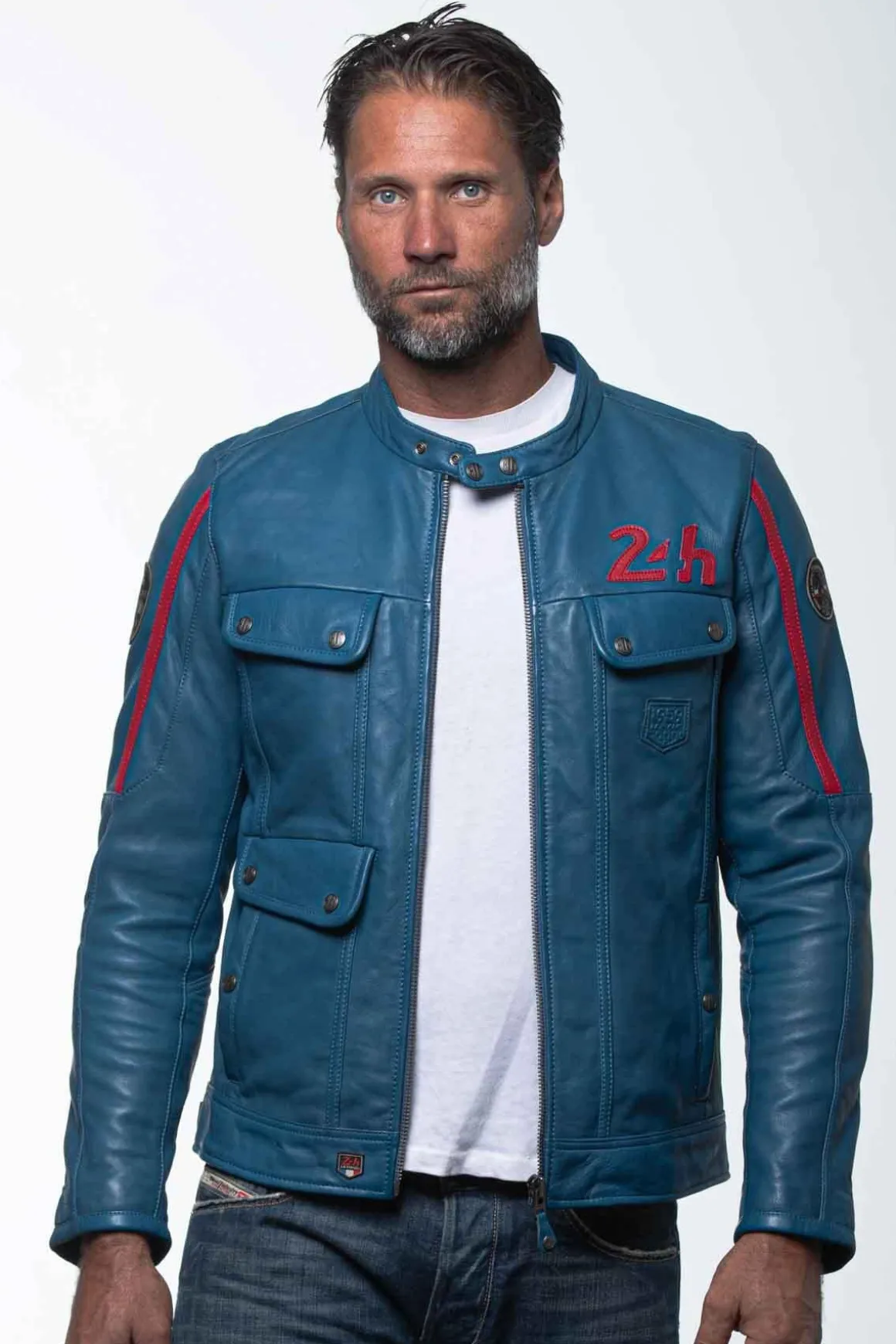 Blouson Homme 24H Le Mans Lagache4 Ocean Blue