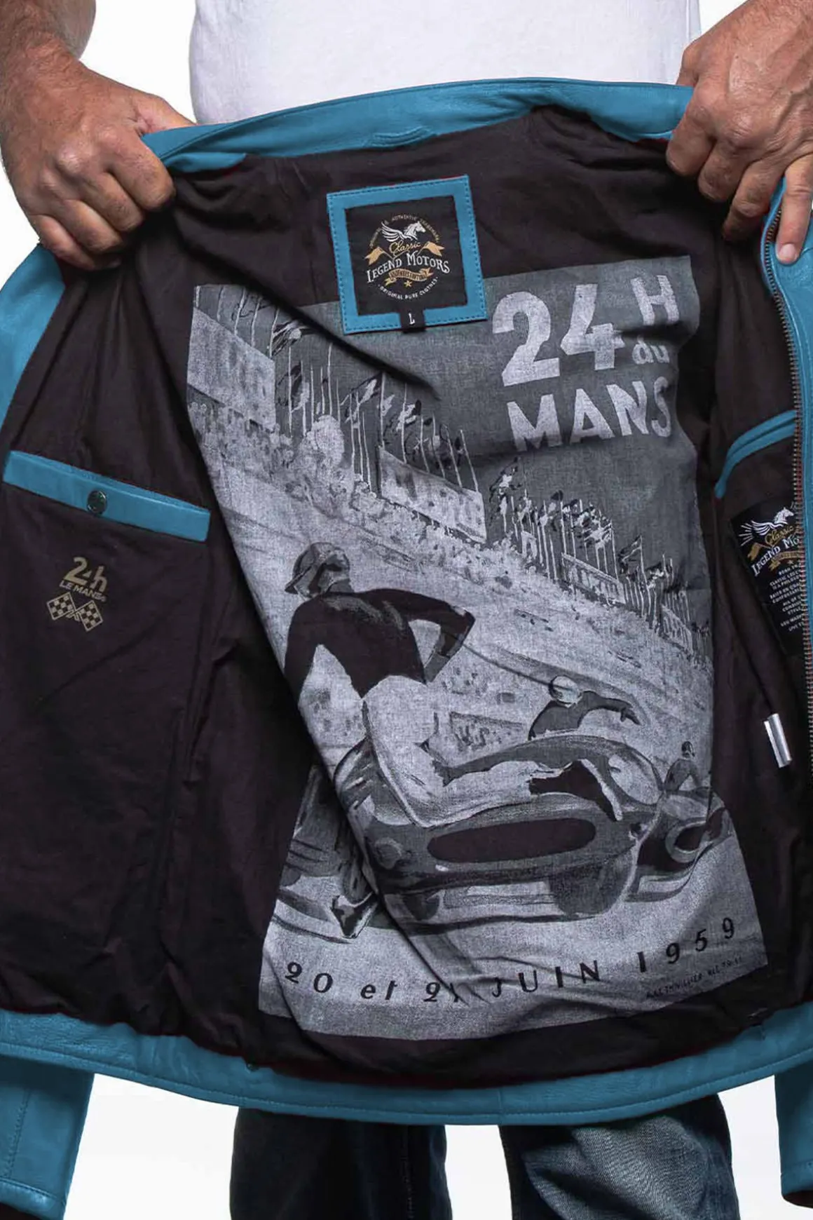 Blouson Homme 24H Le Mans Lagache4 Ocean Blue