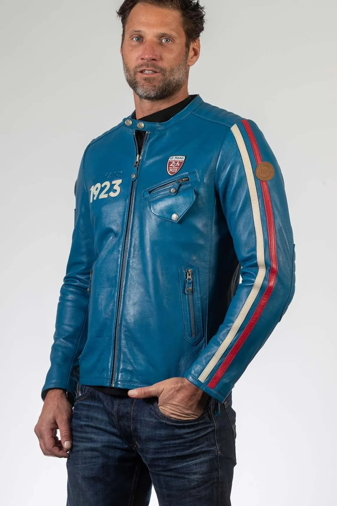 Blouson Homme 24H Le Mans Marne Sheep Crown Ocean Blue