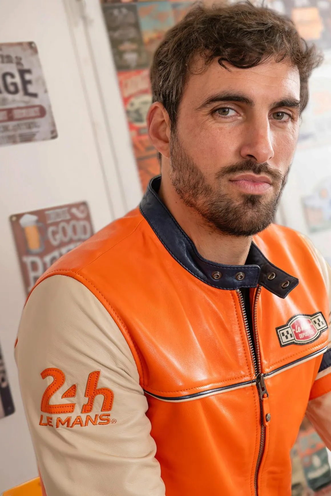 Blouson Homme 24H Le Mans Miles Sheep Crown Orange