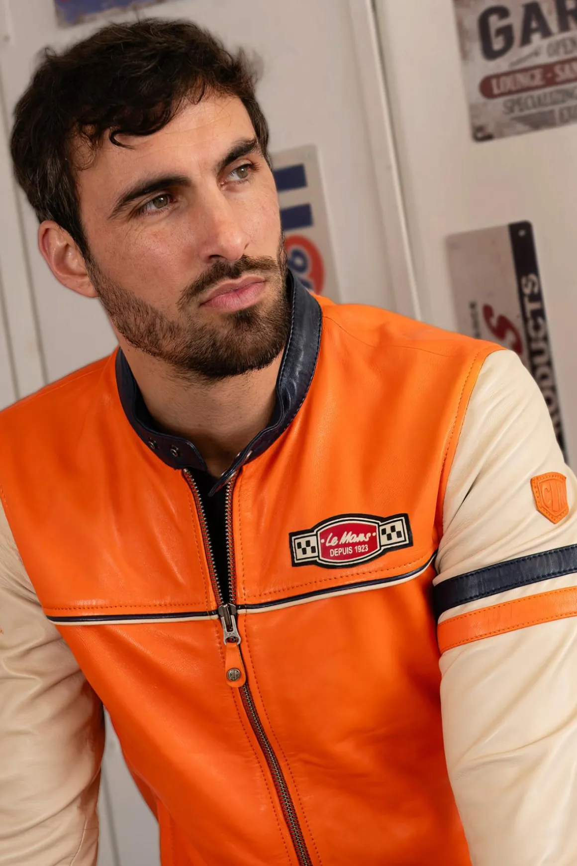 Blouson Homme 24H Le Mans Miles Sheep Crown Orange