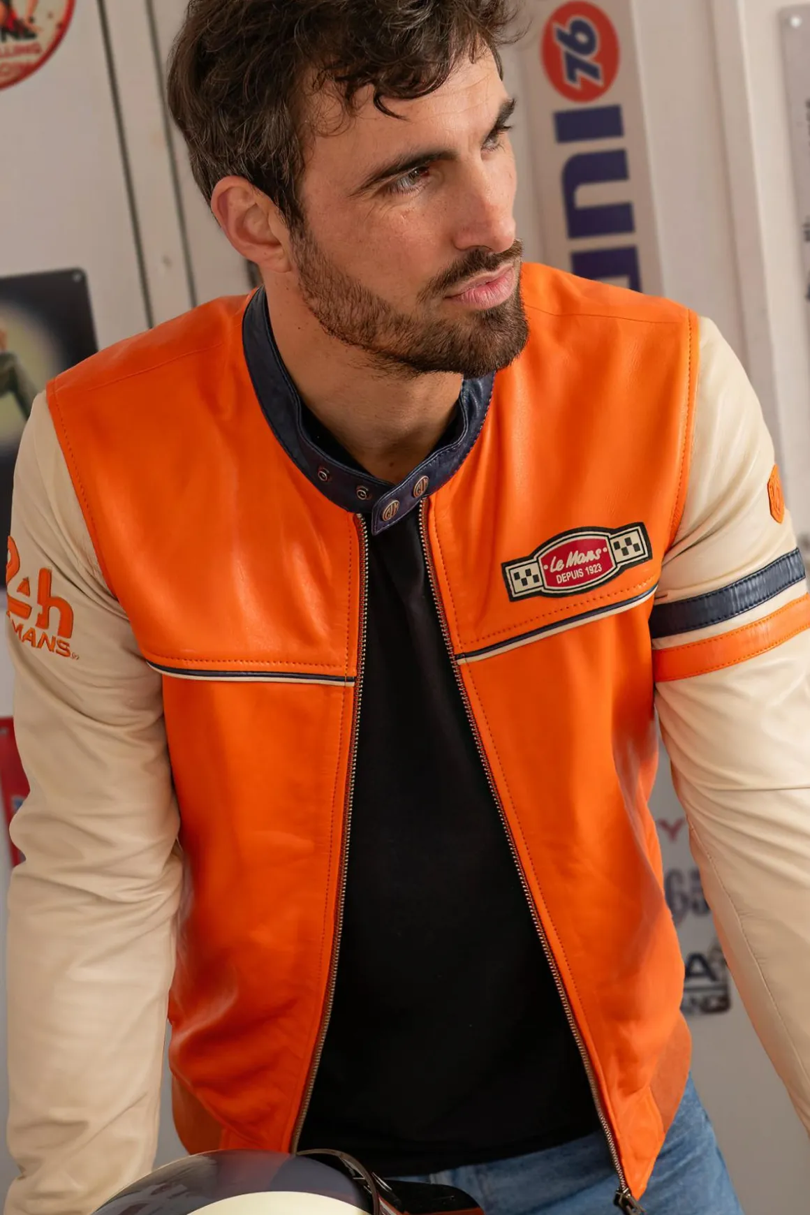 Blouson Homme 24H Le Mans Miles Sheep Crown Orange