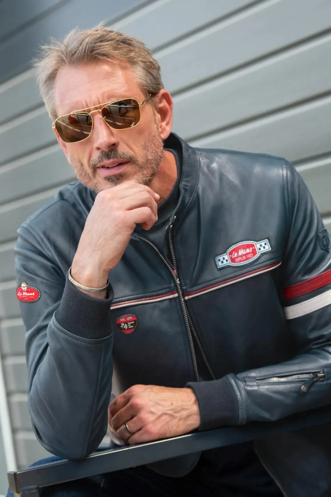 Blouson Homme 24H Le Mans Miles Sheep Crown Royal Blue
