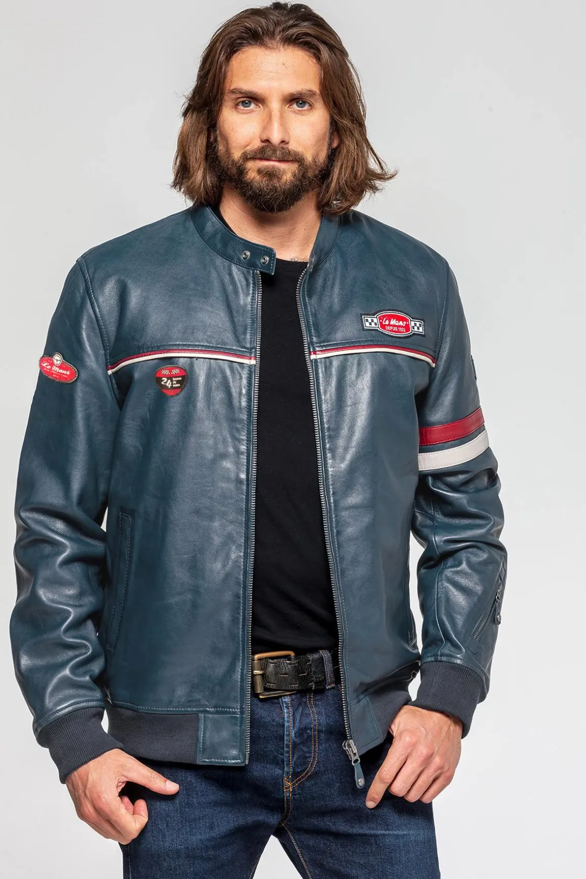 Blouson Homme 24H Le Mans Miles Sheep Crown Royal Blue