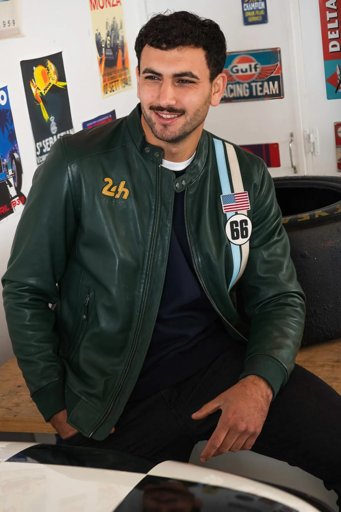 Blouson Homme 24H Le Mans Richard Vintage Green