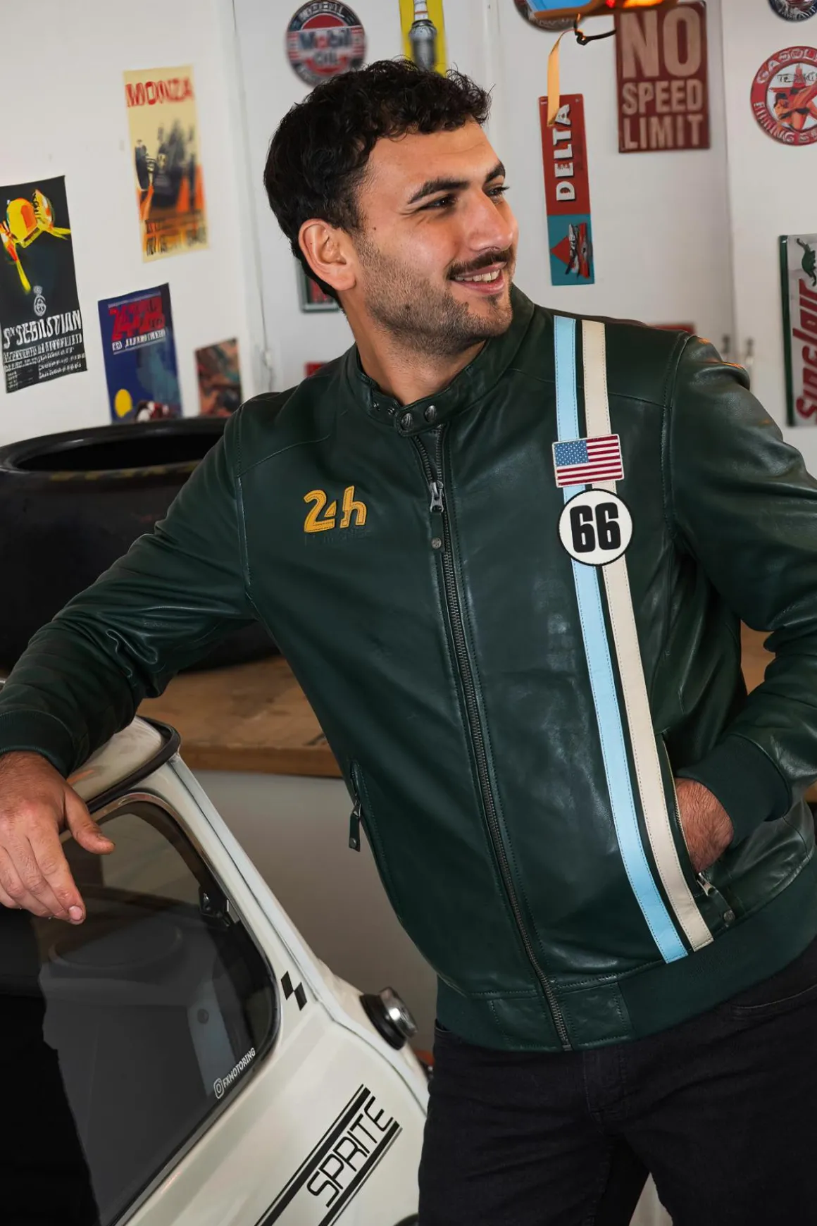 Blouson Homme 24H Le Mans Richard Vintage Green