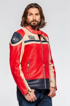 Blouson Homme 24H Le Mans Steel Sheep Crown Red / Off White