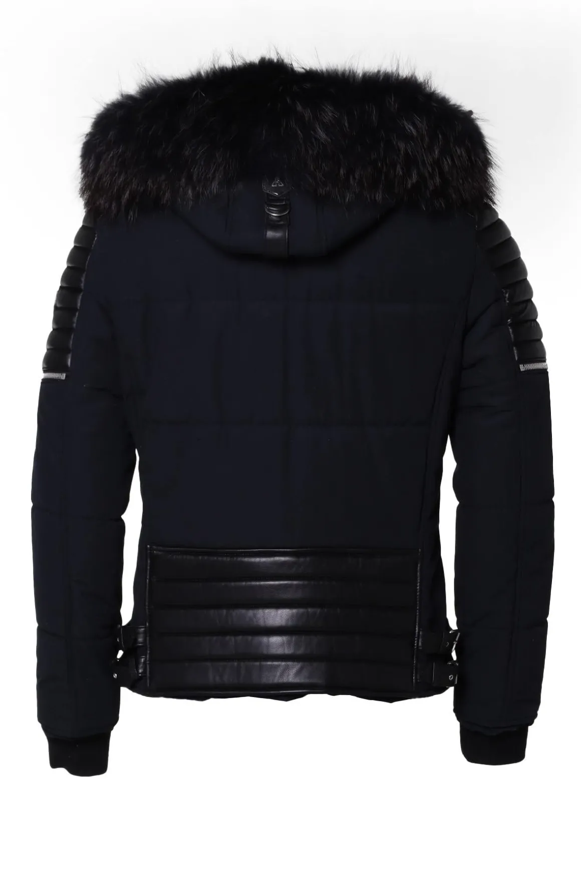 Blouson Homme Horspist Carbone Sport T Cuir Marine Noir Zz
