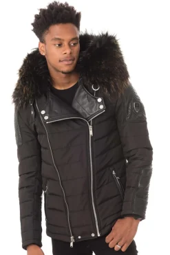 Blouson Homme Horspist Carlton Python Noir Col Or