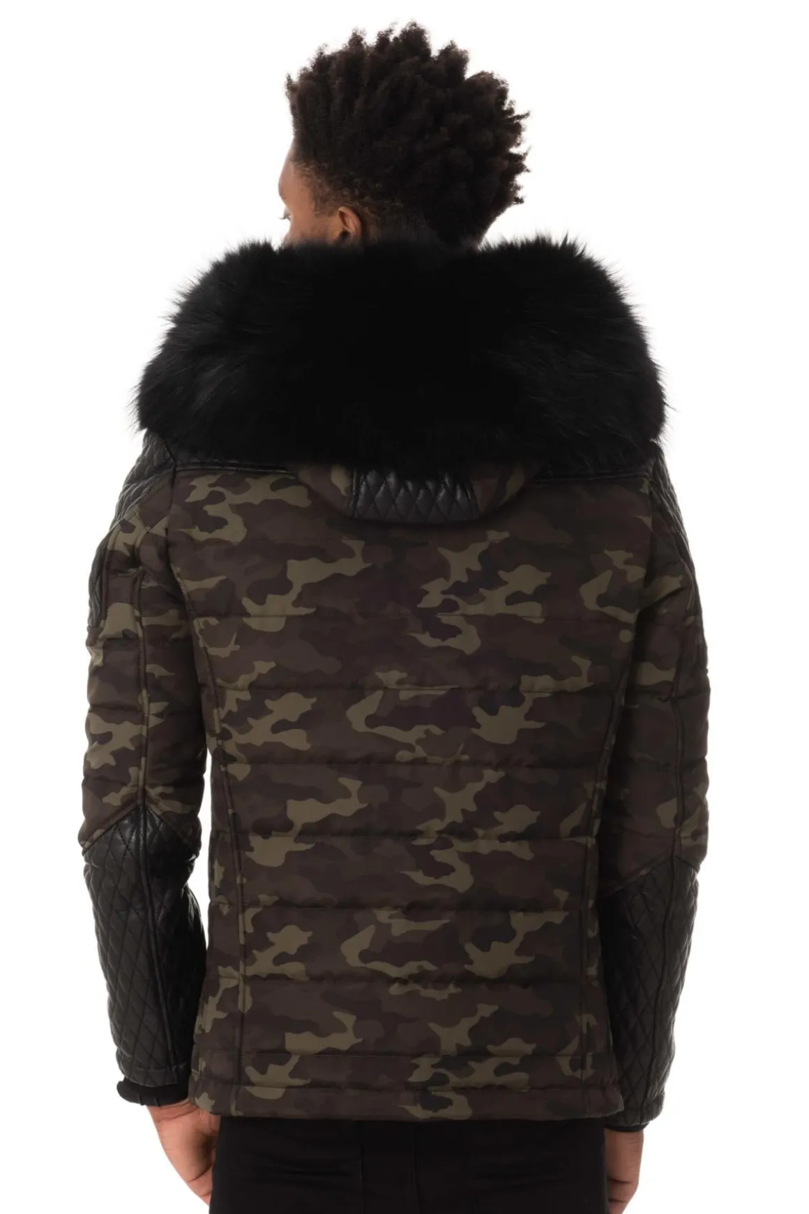 Blouson Homme Horspist Carlton Camouflage Col Noir