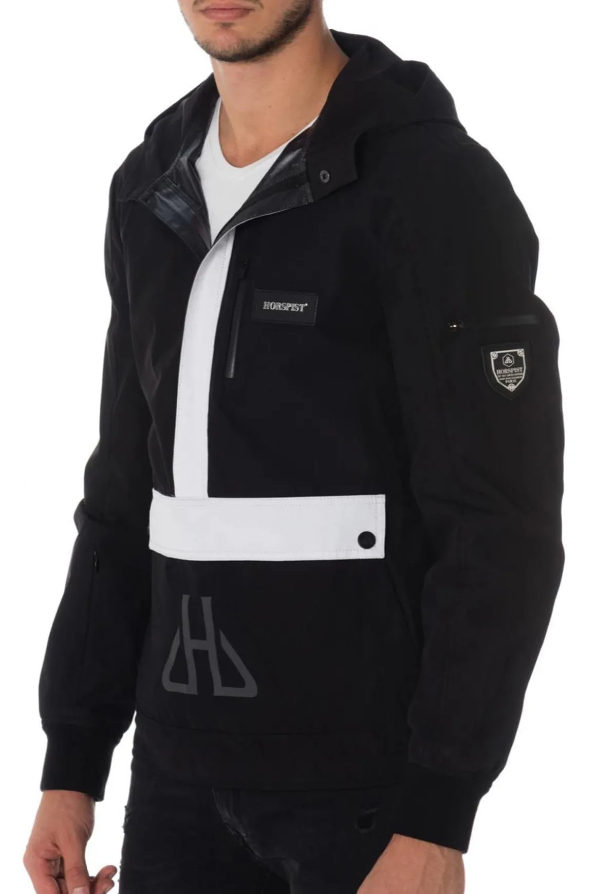 Blouson Homme Horspist Kangourou Noir Blanc