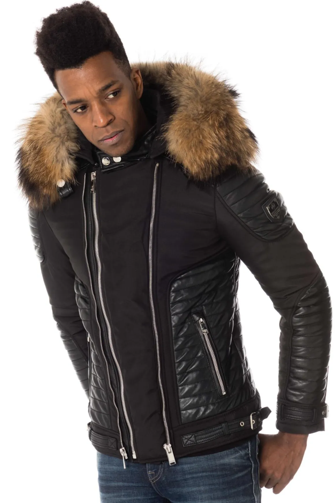 Blouson Homme Horspist Martinez Noir Col Naturel 2018