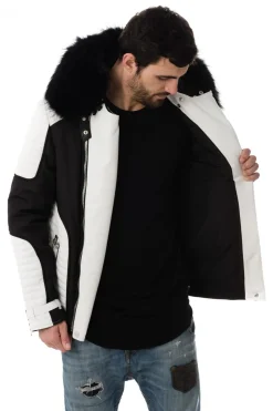 Blouson Homme Horspist Vegas Noir Blanc Col Noir