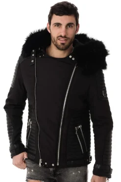 Blouson Homme Horspist Vegas Full Black Col Noir
