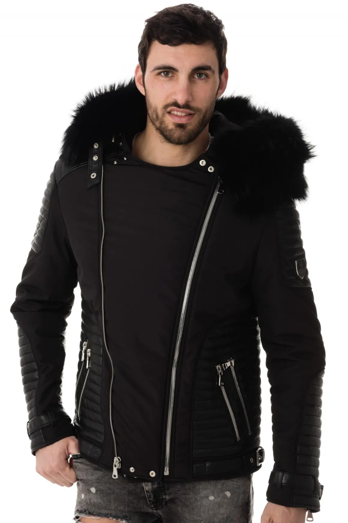Blouson Homme Horspist Vegas Full Black Col Noir