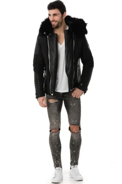 Blouson Homme Horspist Vegas Full Black Col Noir