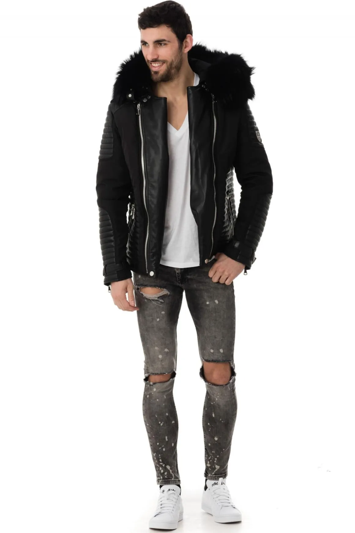 Blouson Homme Horspist Vegas Full Black Col Noir