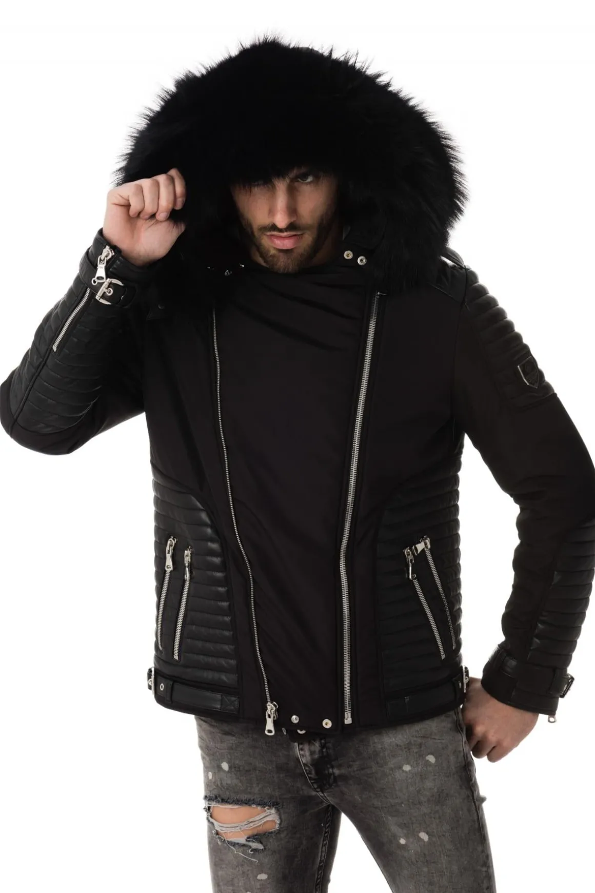 Blouson Homme Horspist Vegas Full Black Col Noir