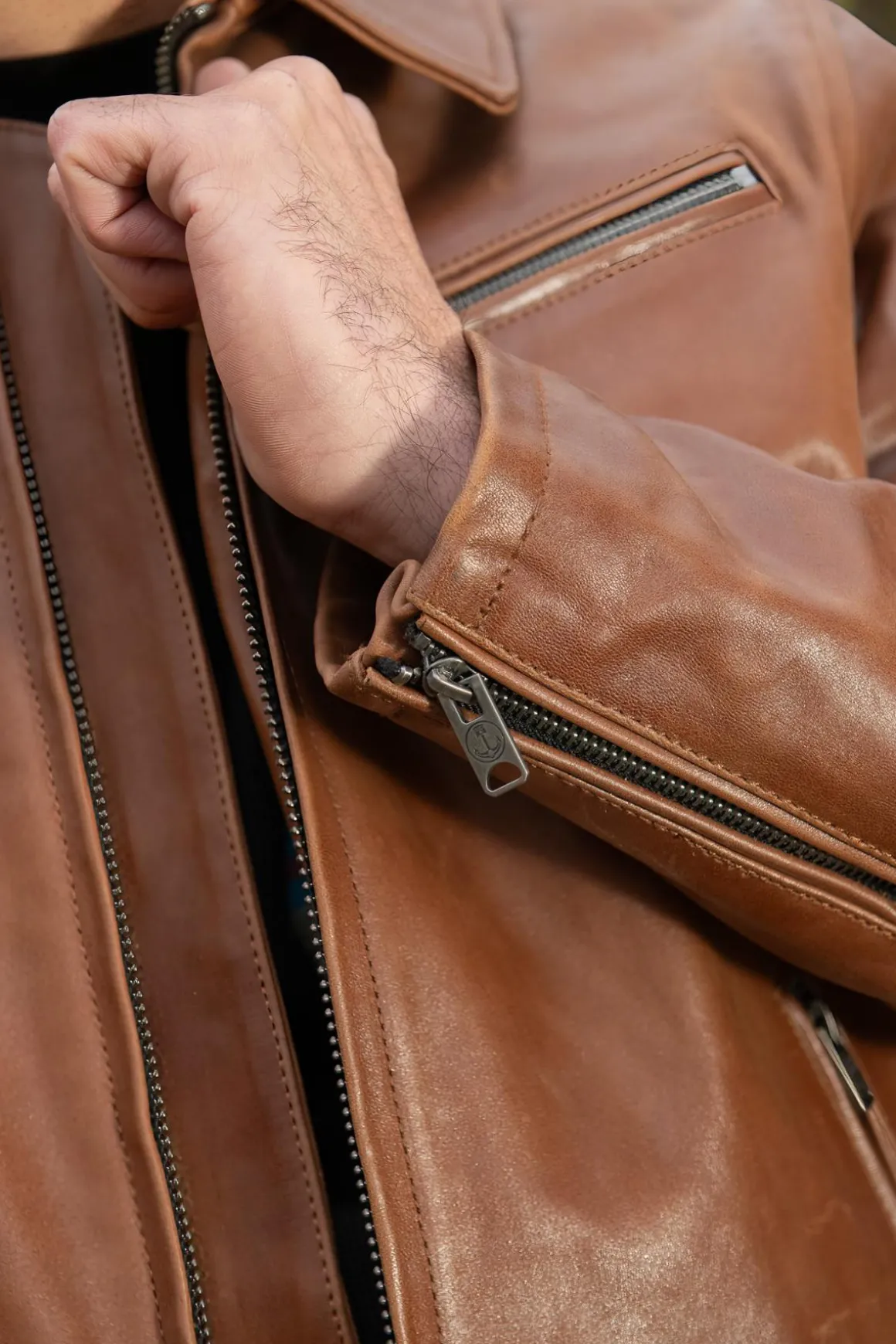 Blouson Homme Iron & Resin Gambler Horse Cognac
