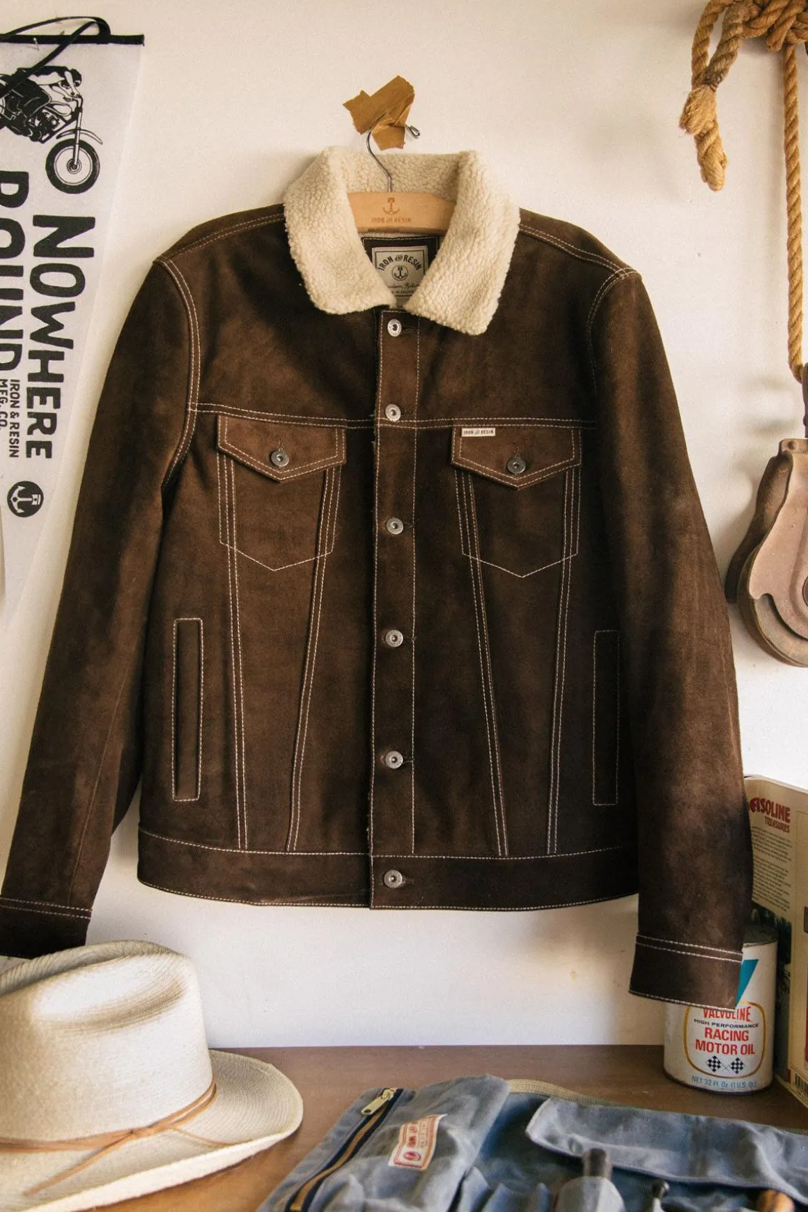 Blouson Homme Iron & Resin Open Road Buffalo Jacket Brown