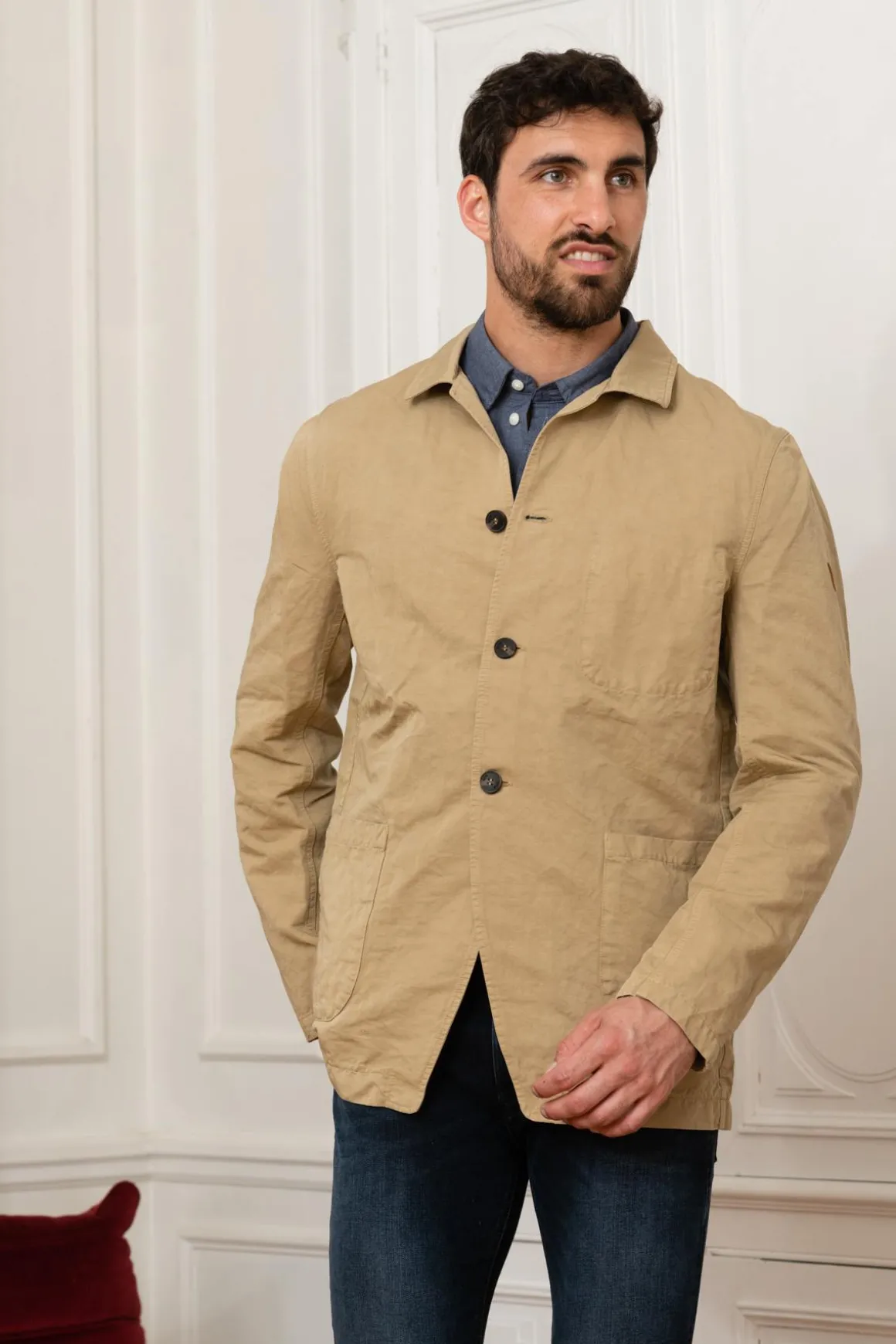 Blouson Homme Mcs Gmvest_C045 006 Beige