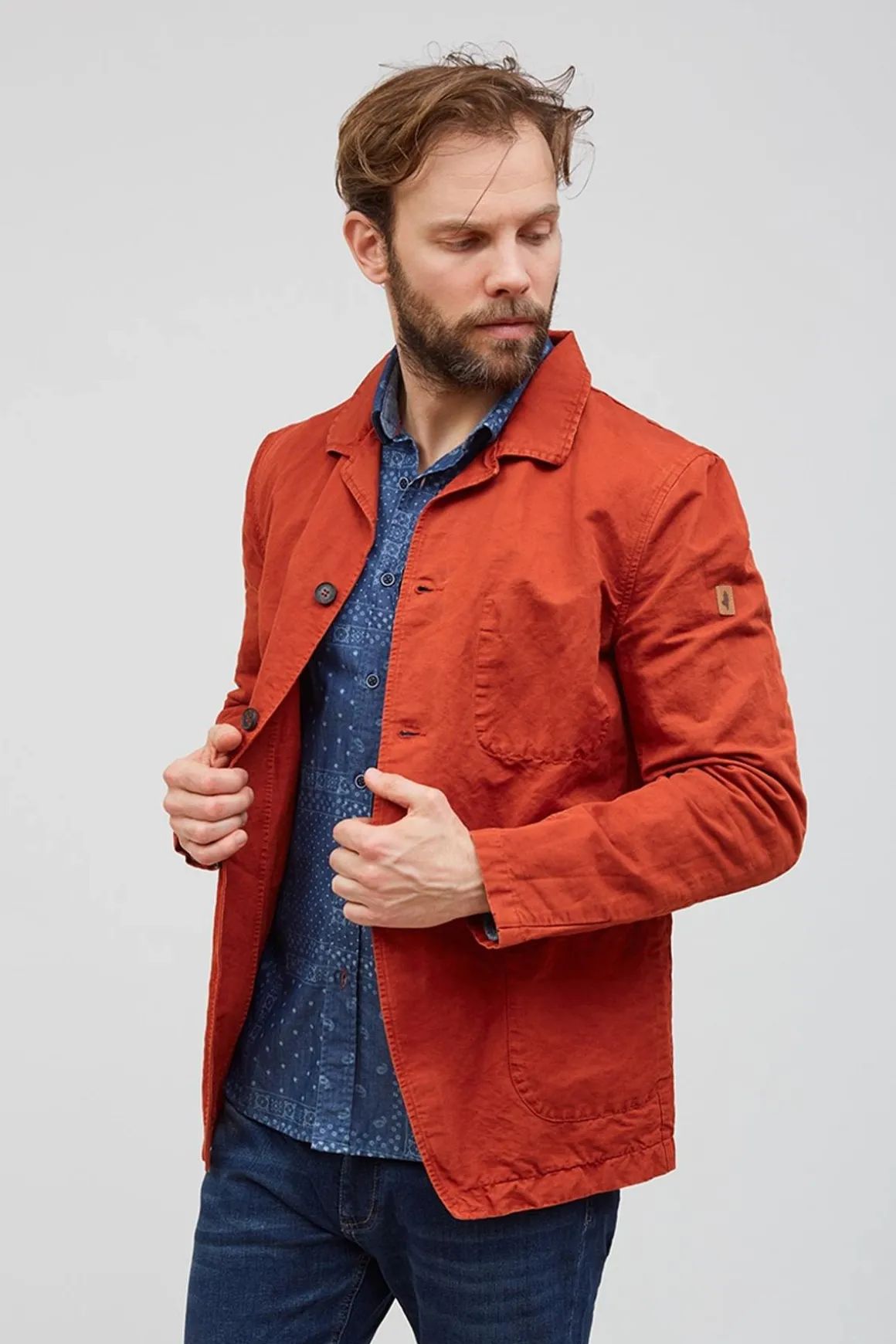 Blouson Homme Mcs Gmvest_C045 303 Rouge Brique