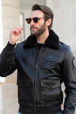 Blouson Homme Patrouille De France A-2 Elite Brown